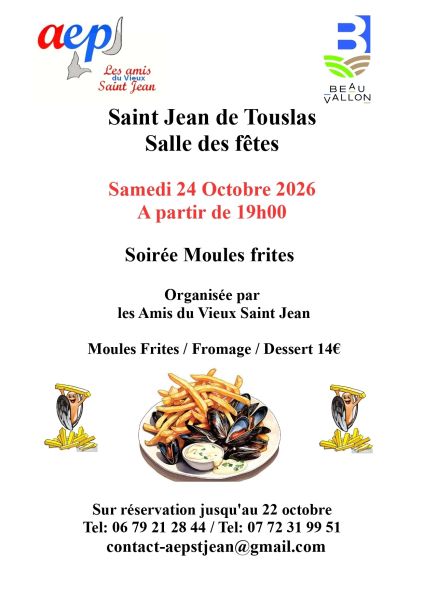 Moules Frites - St Jean de Touslas