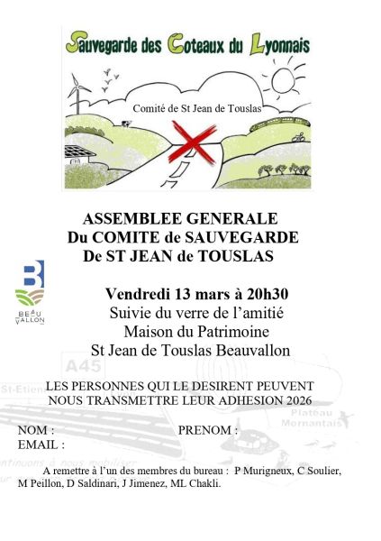 AG de la SCL - St Jean de Touslas