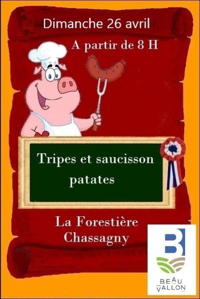 Tripes et saucisson patates - Chassagny