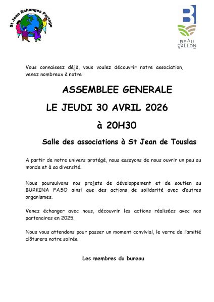 Assemblée générale - Echanges Partage