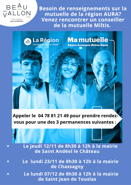 Permanences mutuelle Miltis - Sur rendez-vous