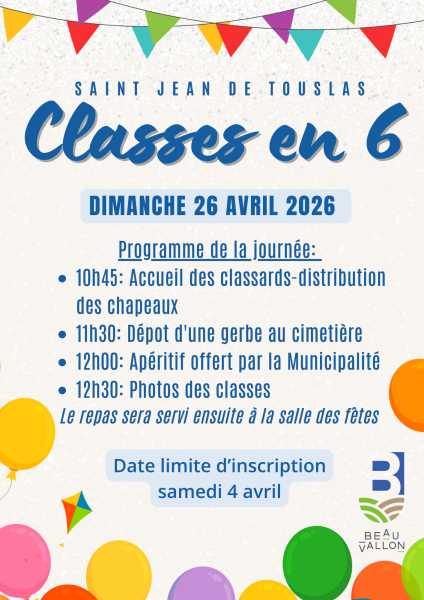 Classes en 6 - St Jean