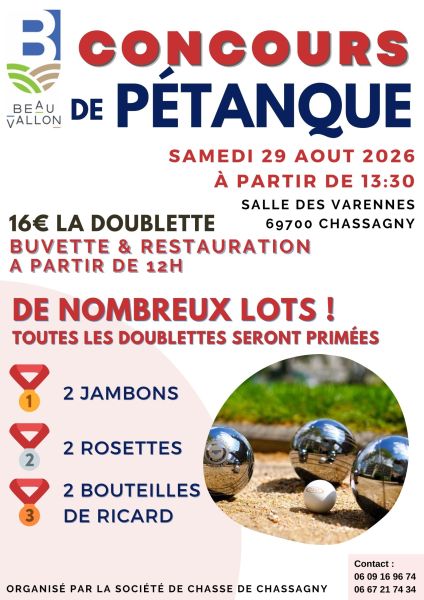 Concours de pétanque - Chassagny