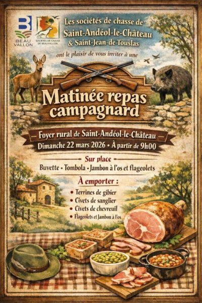 Matinée Repas Campagnard - St Andéol