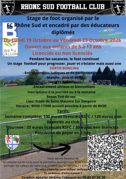Stage de foot - Rhone Sud Foot